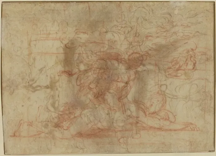 Framed Print : Jael and Cisera? [verso], c. 1524 / 1527. Creator: Parmigianino