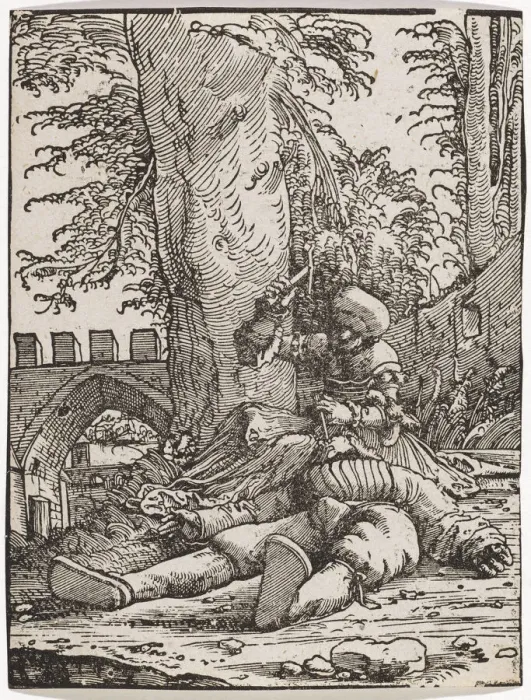 Framed Print : Jael kills Sisera, c. 1523. Creator: Altdorfer, Albrecht (c. 1480-1538) Framed Print : Jael kills Sisera, c. 1523. Creator: Altdorfer, Albrecht (c. 1480-1538)