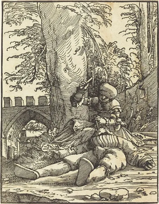 Framed Print : Jael and Sisera, c. 1523. Creator: Albrecht Altdorfer Framed Print : Jael and Sisera, c. 1523. Creator: Albrecht Altdorfer