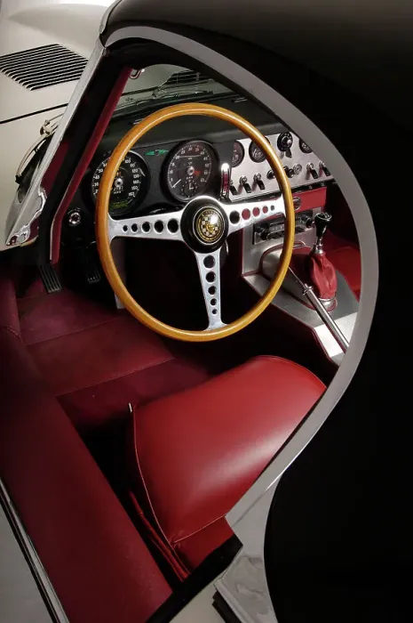 Framed Print : Jaguar E type 1961. Artist: Simon Clay Framed Print : Jaguar E type 1961. Artist: Simon Clay