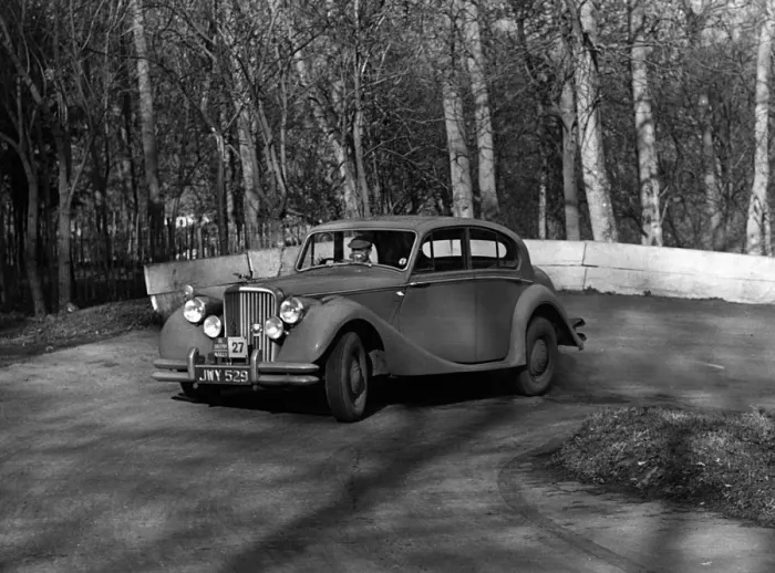 Framed Print : Jaguar Mk V, RAC rally 1954. Reg JWY 529. Creator: Unknown Framed Print : Jaguar Mk V, RAC rally 1954. Reg JWY 529. Creator: Unknown