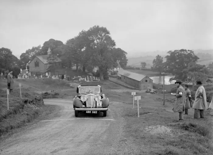 Framed Print : Jaguar SS saloon of SG Davies competing in the South Wales Auto Club Welsh Rally Framed Print : Jaguar SS saloon of SG Davies competing in the South Wales Auto Club Welsh Rally