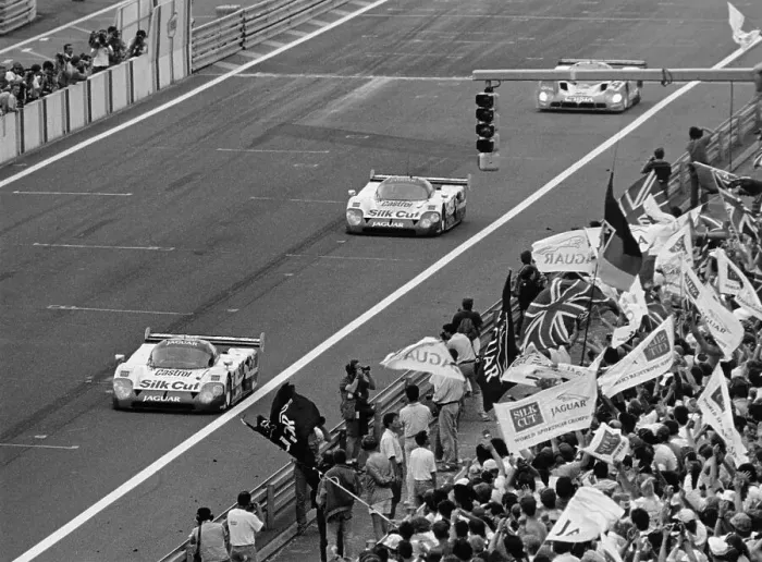 Framed Print : Jaguars taking the first two places at the Le Mans 24 Hours, France, 1990