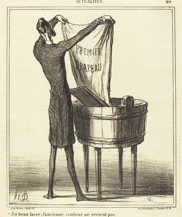 Framed Print : J'ai beau laver; l'ancienne couleur ne revient pas, 1869. Creator: Honore Daumier. J'ai beau laver; l'ancienne couleur ne revient pas, 1869. Creator: Honore Daumier Framed Print : J'ai beau laver; l'ancienne couleur ne revient pas, 1869. Creator: Honore Daumier. J'ai beau laver; l'ancienne couleur ne revient pas, 1869. Creator: Honore Daumier