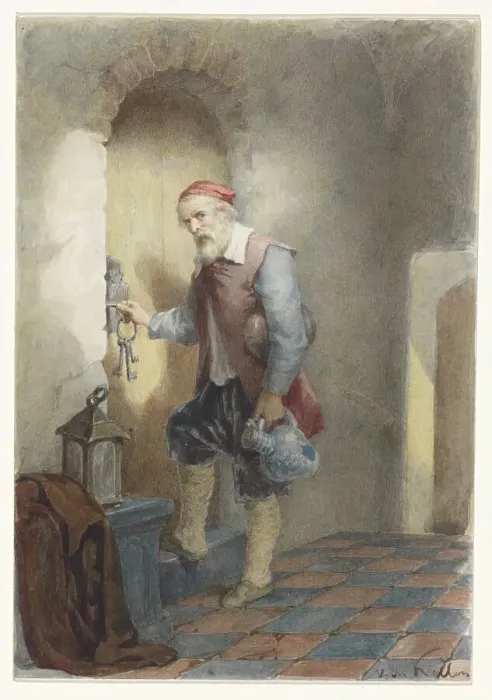 Framed Print : Jailer, 1837-1895. Creator: David van der Kellen