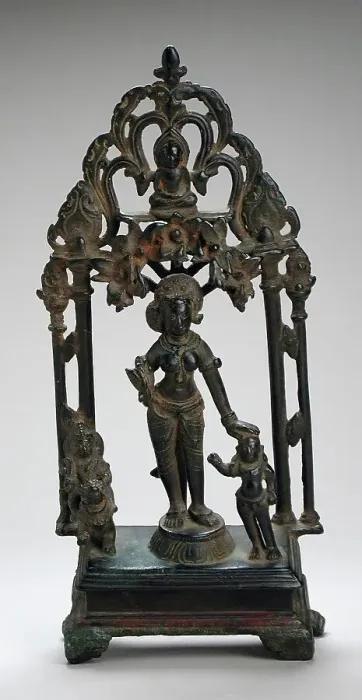 Framed Print : The Jain Goddess Ambika, 10th century. Creator: Unknown Framed Print : The Jain Goddess Ambika, 10th century. Creator: Unknown