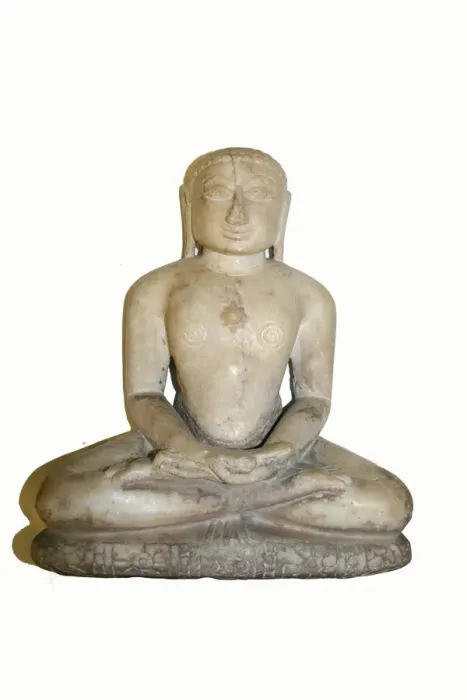 Framed Print : Jaina Tirthankara Seated in Meditation (Dhyanamudra), 15th century. Creator: Unknown Framed Print : Jaina Tirthankara Seated in Meditation (Dhyanamudra), 15th century. Creator: Unknown
