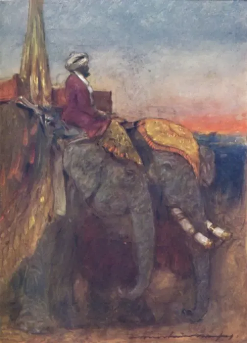 Framed Print : Jaipur Elephants, 1903. Artist: Mortimer L Menpes Framed Print : Jaipur Elephants, 1903. Artist: Mortimer L Menpes