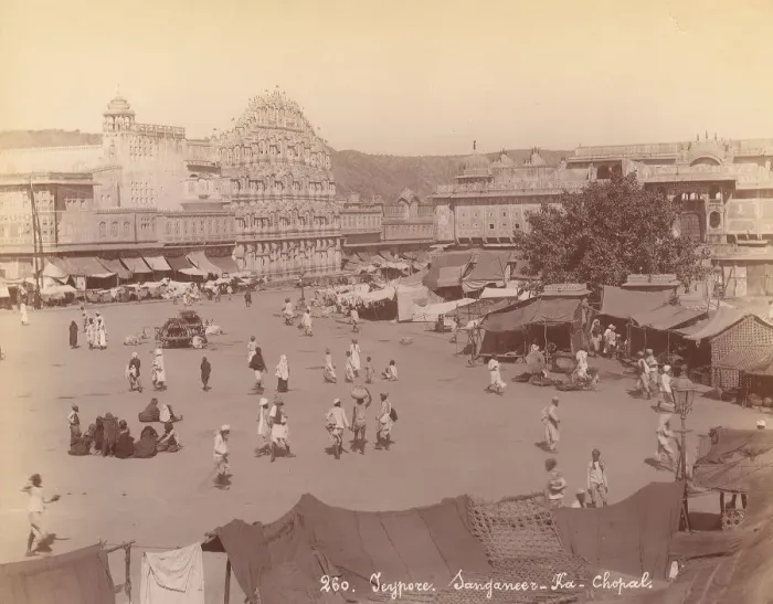 Framed Print : Jaipur, Sanganeer - Ka - Chopal, 1860s-70s. Creator: Unknown Framed Print : Jaipur, Sanganeer - Ka - Chopal, 1860s-70s. Creator: Unknown