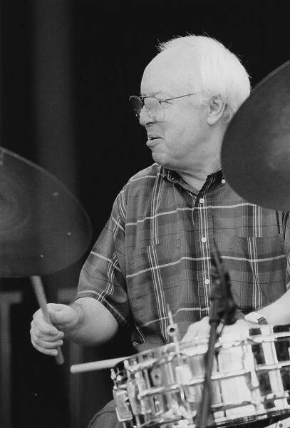 Jake Hanna, Brecon Jazz Festival, Powys, Wales, 2000. Creator: Brian Foskett