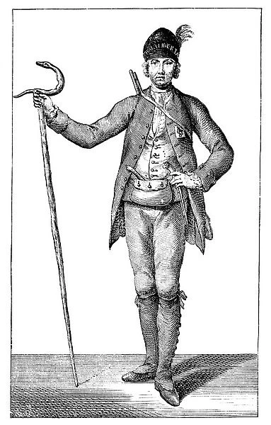 James Boswell, esq in the dress of an armed Corsican Chief, 1769. Artist: James Wale