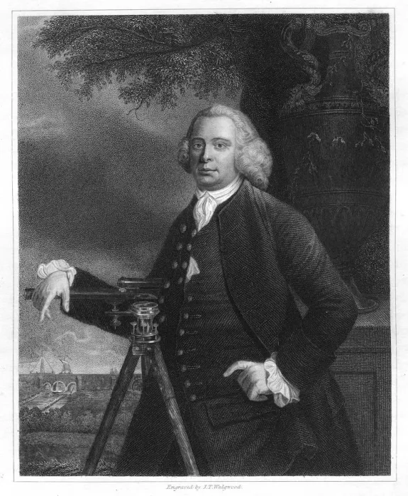 Framed Print : James Brindley, 18th century English civil engineer and canal builder, (1836). Artist: JT Wedgwood Framed Print : James Brindley, 18th century English civil engineer and canal builder, (1836). Artist: JT Wedgwood