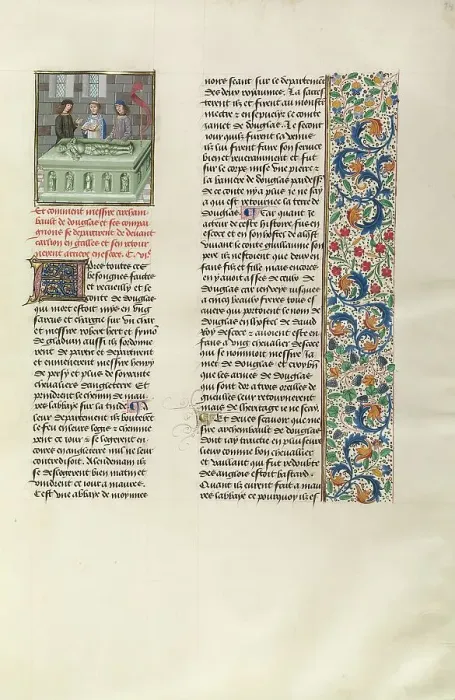 Framed Print : James Douglas Buried in Melrose Abbey, c1388; Chroniques (Book Three), about 1480-1483. Creator: Unknown Framed Print : James Douglas Buried in Melrose Abbey, c1388; Chroniques (Book Three), about 1480-1483. Creator: Unknown