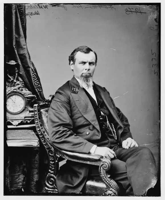 Framed Print : James Harvey Slater of Oregon, between 1860 and 1875. Creator: Unknown Framed Print : James Harvey Slater of Oregon, between 1860 and 1875. Creator: Unknown