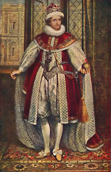 Framed Print : James I. (Hampton Court Palace), c1620, (1903). Artist: Paulus van Somer Framed Print : James I. (Hampton Court Palace), c1620, (1903). Artist: Paulus van Somer