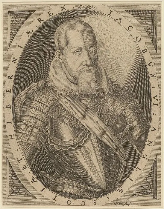 Framed Print : James I, King of Great Britain. Creator: Christoffel van Sichem I Framed Print : James I, King of Great Britain. Creator: Christoffel van Sichem I