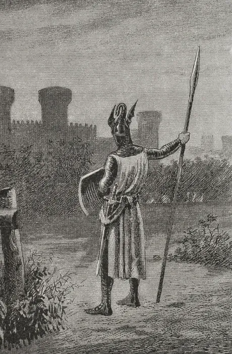 Framed Print : James I before the walls of Valencia, 1238, (1890). Creator: Unknown Framed Print : James I before the walls of Valencia, 1238, (1890). Creator: Unknown