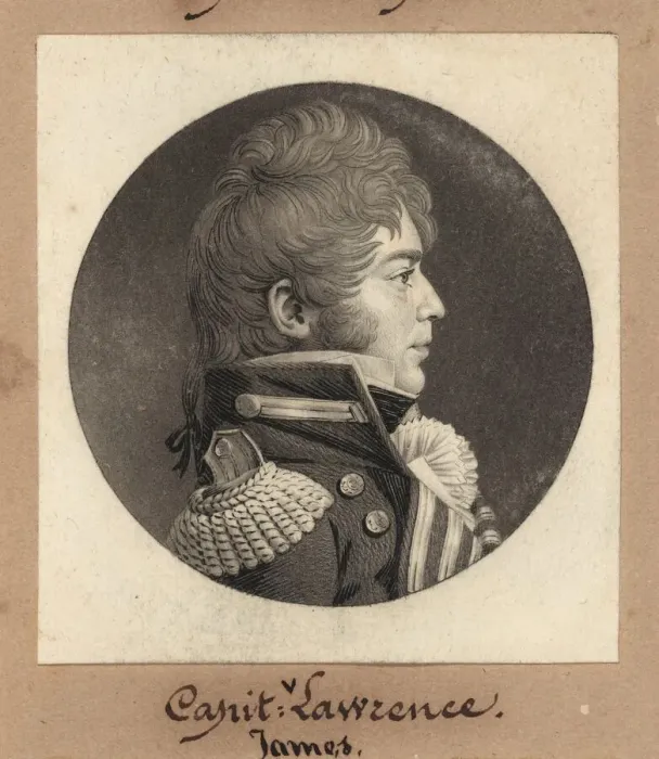 Framed Print : James Lawrence, 1810. Creator: Charles Balthazar Julien Fevret de Saint-Memin Framed Print : James Lawrence, 1810. Creator: Charles Balthazar Julien Fevret de Saint-Memin