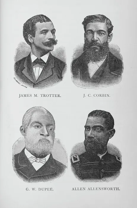 Framed Print : James M. Trotter, J. C. Corbin, G. W. Dupee, Allen Allensworth, 1887. Creator: Unknown Framed Print : James M. Trotter, J. C. Corbin, G. W. Dupee, Allen Allensworth, 1887. Creator: Unknown