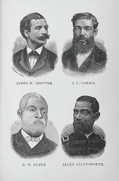 James M. Trotter, J. C. Corbin, G. W. Dupee, Allen Allensworth, 1887. Creator: Unknown