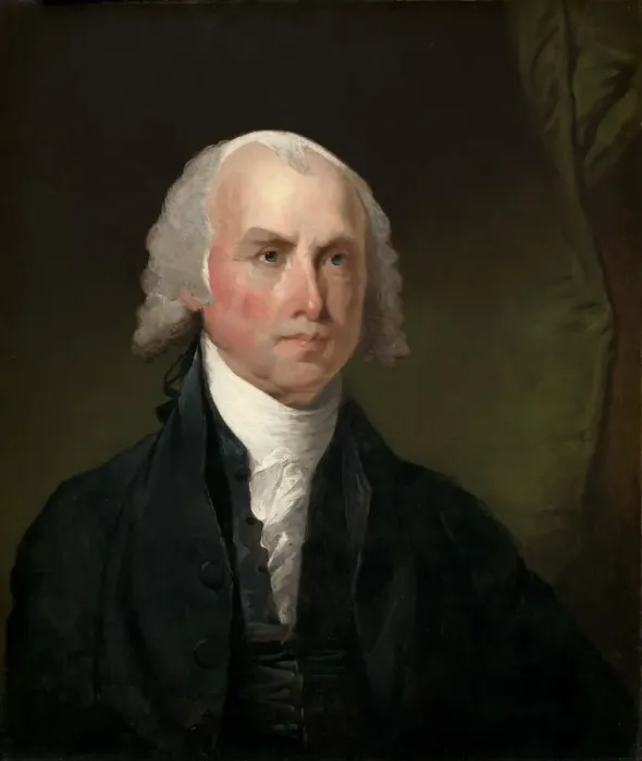 Framed Print : James Madison, c. 1821. Creator: Gilbert Stuart Framed Print : James Madison, c. 1821. Creator: Gilbert Stuart