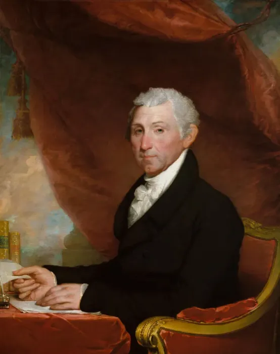 Framed Print : James Monroe, ca. 1820-22. Creator: Gilbert Stuart Framed Print : James Monroe, ca. 1820-22. Creator: Gilbert Stuart