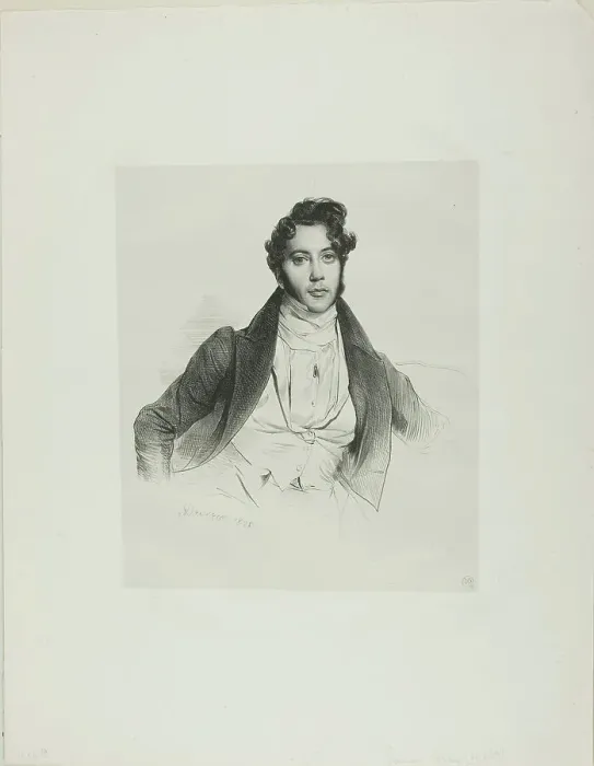 Framed Print : James Parry, 1828. Creator: Achille Deveria Framed Print : James Parry, 1828. Creator: Achille Deveria