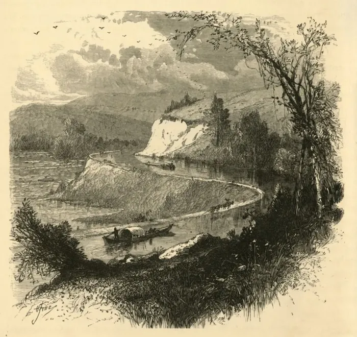 Framed Print : The James, above Richmond, 1872. Creator: Harry Fenn Framed Print : The James, above Richmond, 1872. Creator: Harry Fenn