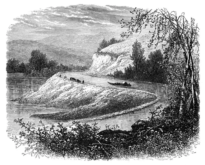 Framed Print : The James River and countryside near Richmond, Virginia, USA, 19th century Framed Print : The James River and countryside near Richmond, Virginia, USA, 19th century