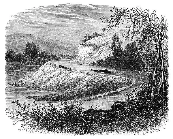The James River and countryside near Richmond, Virginia, USA, 19th century