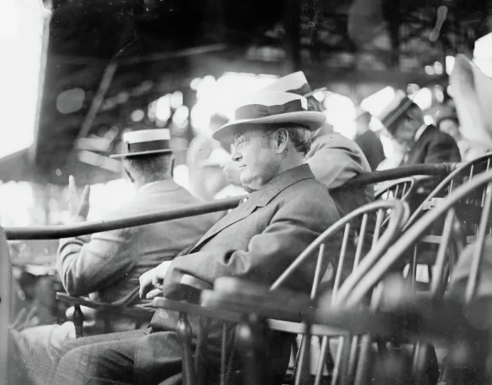 Framed Print : James S. Sherman, Wm. Taft's Vice President - first Vice President to throw out a ball at... 1912. Creator: Bain News Service Framed Print : James S. Sherman, Wm. Taft's Vice President - first Vice President to throw out a ball at... 1912. Creator: Bain News Service