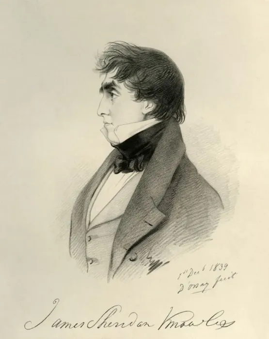 Framed Print : James Sheridan Knowles, 1839. Creators: Alfred d Orsay, Richard James Lane