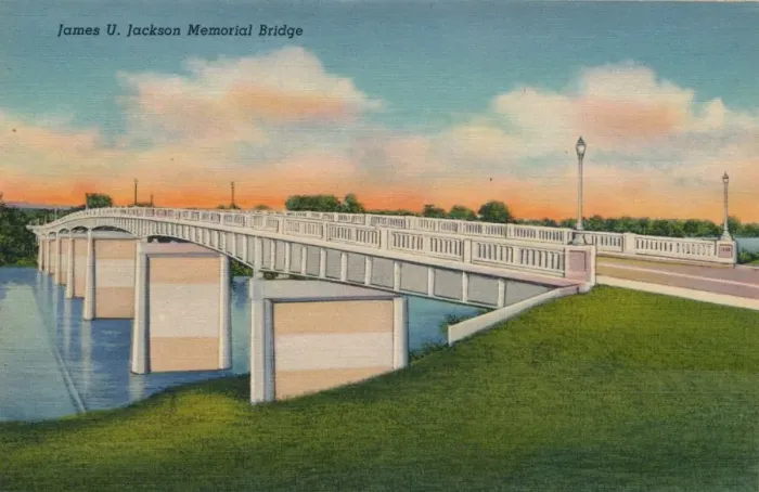 Framed Print : James U. Jackson Memorial Bridge, Augusta, Georgia, 1943 Framed Print : James U. Jackson Memorial Bridge, Augusta, Georgia, 1943