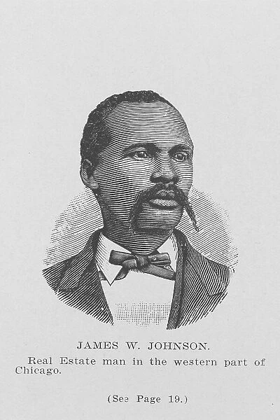 James W. Johnson; Real estate man in the western part of Chicago, 1907. Creator: Unknown