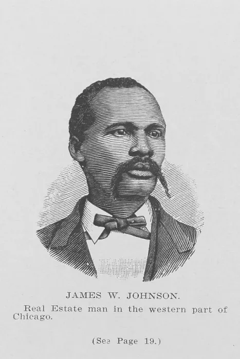 Framed Print : James W. Johnson; Real estate man in the western part of Chicago, 1907. Creator: Unknown Framed Print : James W. Johnson; Real estate man in the western part of Chicago, 1907. Creator: Unknown