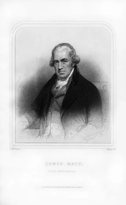 Framed Print : James Watt, Scottish inventor and engineer, (1870). Artist: William Holl Framed Print : James Watt, Scottish inventor and engineer, (1870). Artist: William Holl