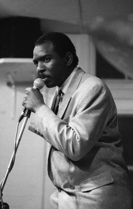 Framed Print : James Williams, Tenor Clef, Hoxton Square, London, June 1991. Artist: Brian O Connor Framed Print : James Williams, Tenor Clef, Hoxton Square, London, June 1991. Artist: Brian O Connor