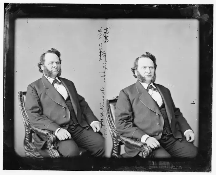 Framed Print : James Willis Nesmith of Oregon, between 1865 and 1880. Creator: Unknown