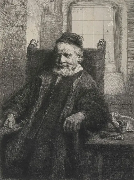 Framed Print : Jan Lutma, goldsmith, 1656. Creator: Rembrandt Harmensz van Rijn Framed Print : Jan Lutma, goldsmith, 1656. Creator: Rembrandt Harmensz van Rijn