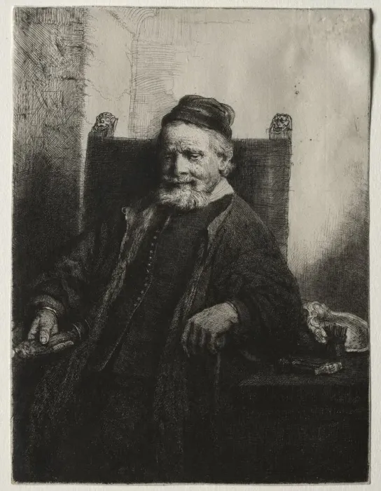 Framed Print : Jan Lutma, Goldsmith, 1656. Creator: Rembrandt van Rijn (Dutch, 1606-1669) Framed Print : Jan Lutma, Goldsmith, 1656. Creator: Rembrandt van Rijn (Dutch, 1606-1669)