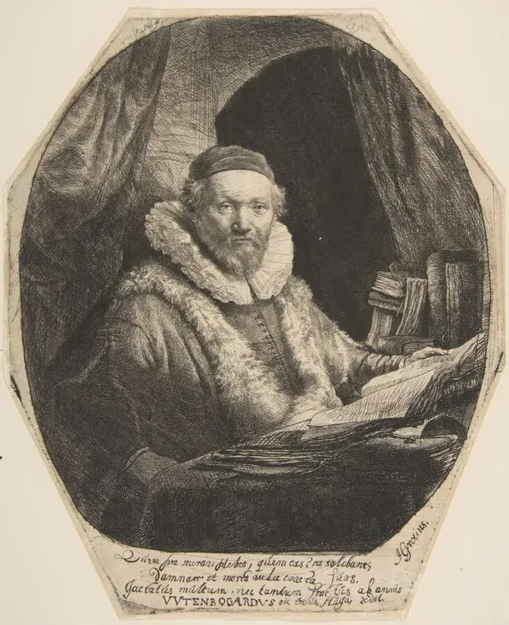 Framed Print : Jan Uytenbogaert. Creator: Rembrandt Harmensz van Rijn Framed Print : Jan Uytenbogaert. Creator: Rembrandt Harmensz van Rijn