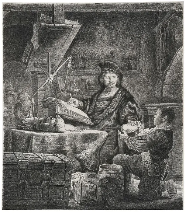 Framed Print : Jan Uytenbogaert, the Goldweigher, 1639. Creator: Rembrandt van Rhijn (1606-1669) Framed Print : Jan Uytenbogaert, the Goldweigher, 1639. Creator: Rembrandt van Rhijn (1606-1669)