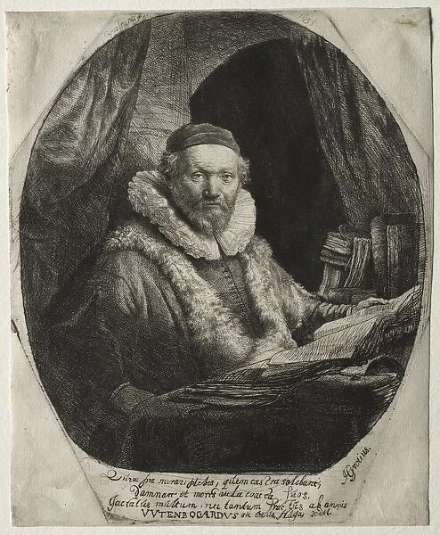 Jan Uytenbogaert, Preacher of the Remonstrants, 1635. Creator: Rembrandt van Rijn (Dutch