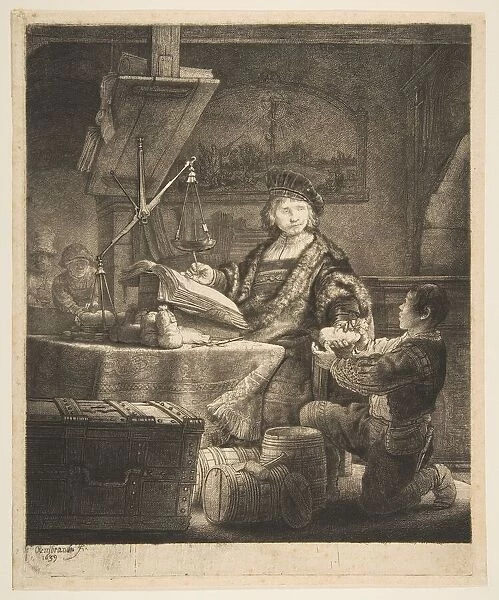 Jan Uytenbogaert (The Gold Weigher), 1639. Creator: Rembrandt Harmensz van Rijn