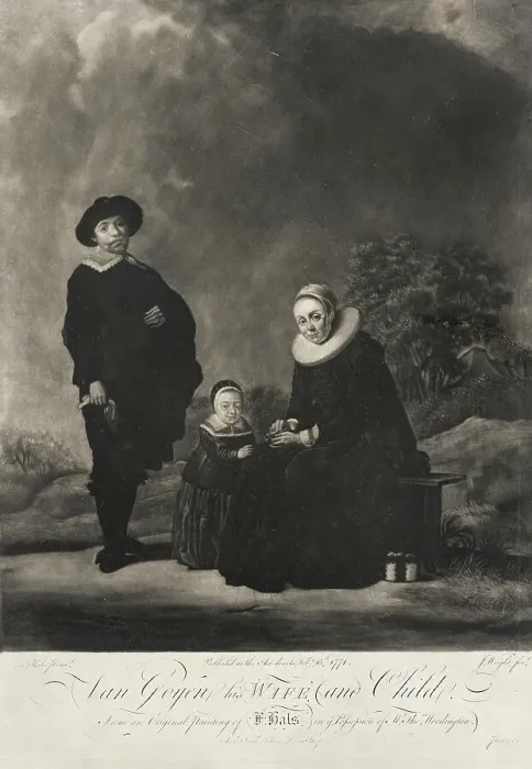 Framed Print : Jan van Goyen, His Wife and Child, 1771. Creator: John Wright Framed Print : Jan van Goyen, His Wife and Child, 1771. Creator: John Wright