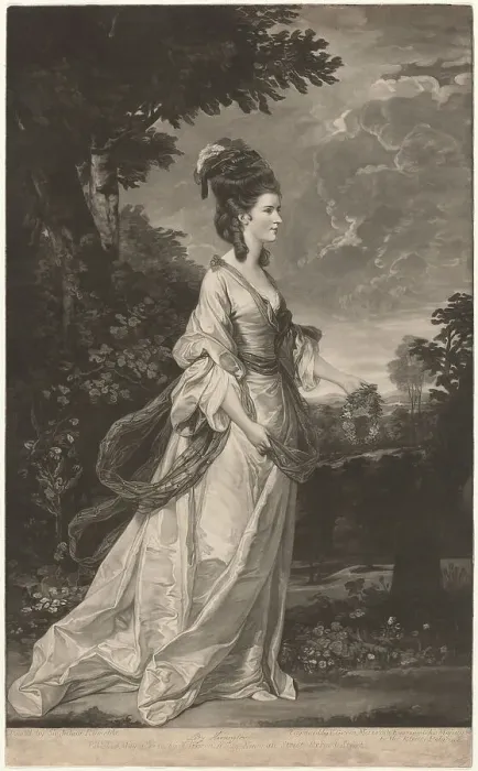 Framed Print : Jane, Countess of Harrington, 1780. Creator: Valentine Green Framed Print : Jane, Countess of Harrington, 1780. Creator: Valentine Green