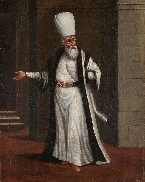 The Janissary Aga, Commander-in-Chief of the Janissaries, 1700-1737. Creator: Workshop of Jean Baptiste Vanmour