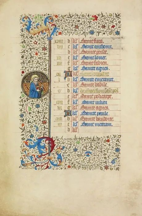 Framed Print : January Calendar Page: Saint Paul; Book of Hours, about 1440-1450. Creator: Workshop of the Bedford Master Framed Print : January Calendar Page: Saint Paul; Book of Hours, about 1440-1450. Creator: Workshop of the Bedford Master