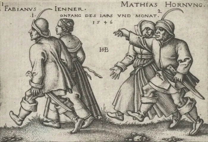 Framed Print : January and February, from The Peasants Feast or the Twelve Months, 1546 Framed Print : January and February, from The Peasants Feast or the Twelve Months, 1546