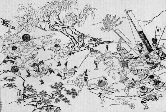 Framed Print : A Japanese artists picture of Japans invasion of Korea in 1592 (1907) Framed Print : A Japanese artists picture of Japans invasion of Korea in 1592 (1907)